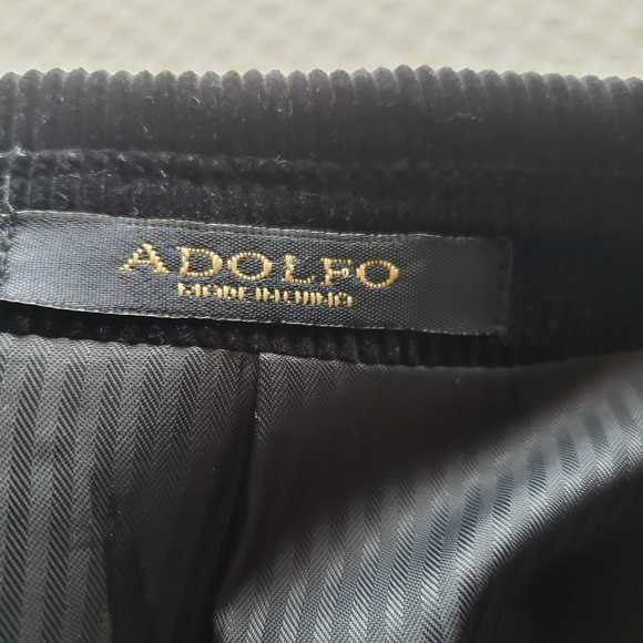 Adolpho Mens 44R Black Cotton Corduroy Sportcoat - Picture 6 of 8